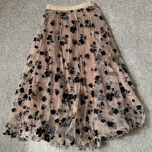 Flowy floral skirt